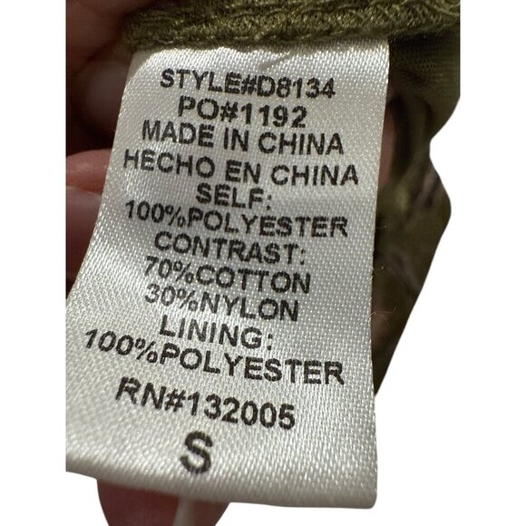 Entro Green Floral Lace Cold Shoulder Dress Size Small  With Bow Detail EUC - Picture 7 of 9